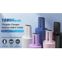 Power Bank Повербанк Ekrist 10800mAhз вбудованим USB C кабелем