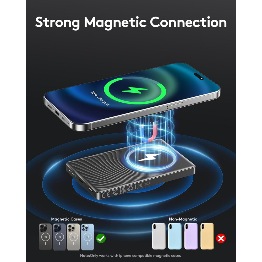 Магнитный Power Bank Повербанк MagSafe 10000 мАh 20 Вт