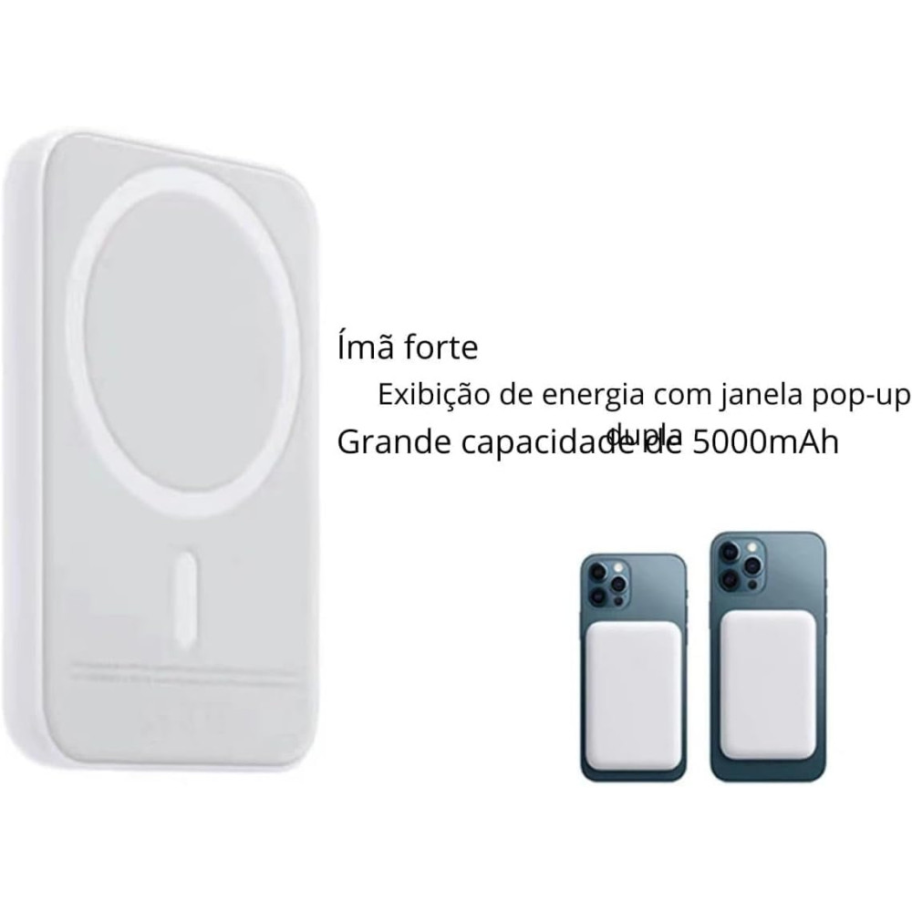 Power Bank Повербанк 5000 mAh с беспроводной зарядкой для iPhone
