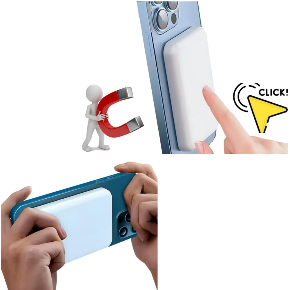 Power Bank Повербанк 5000 mAh с беспроводной зарядкой для iPhone