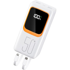 Power Bank Павербанк Powelephant 50000mAh с кабелями 22 5W быстрая зарядка