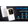 Power Bank Павербанк Powelephant 50000mAh с кабелями 22 5W быстрая зарядка