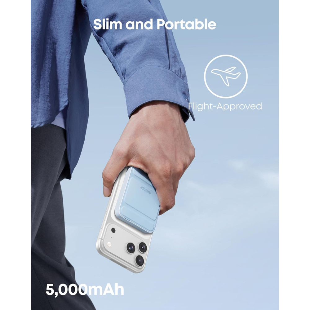 Магнитный павербанк Anker 622 MagGo 5000mAh беспроводной MagSafe