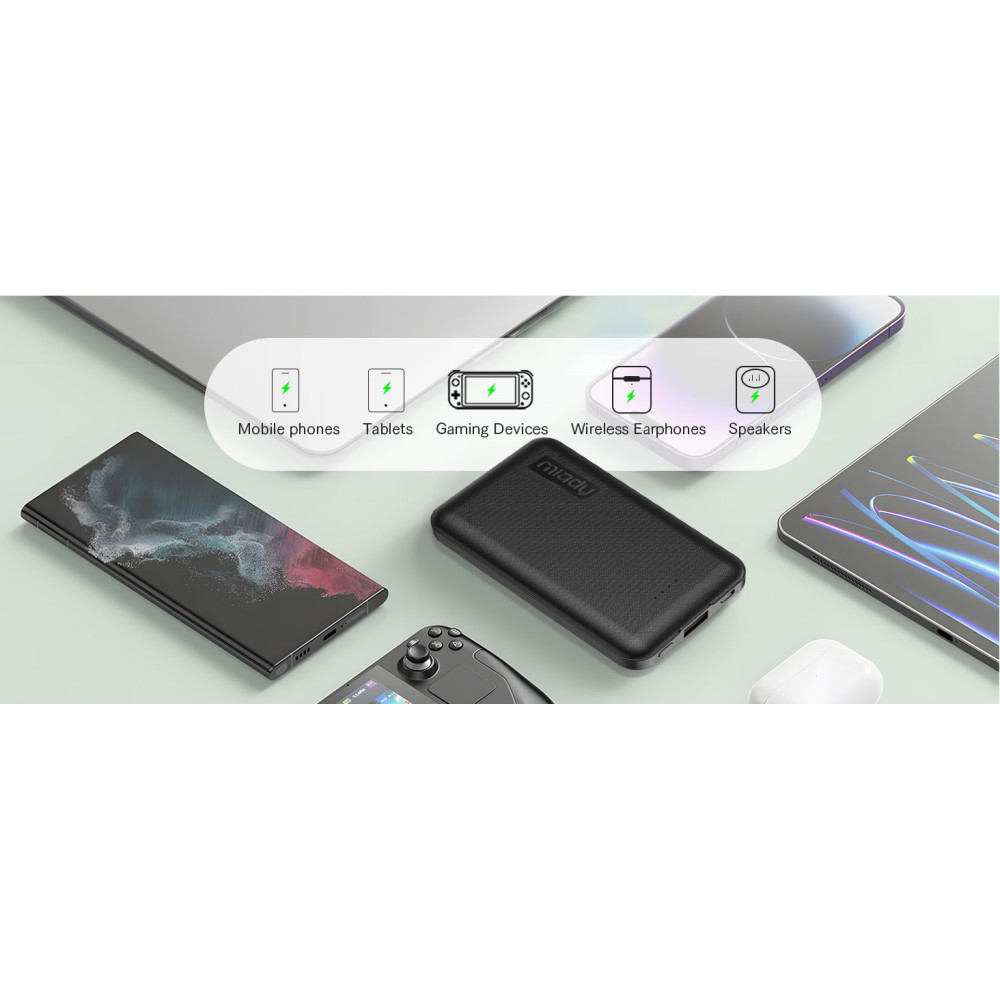 Повербанк Miady HYD009 5000 мАч комплект 2 шт USB A USB C
