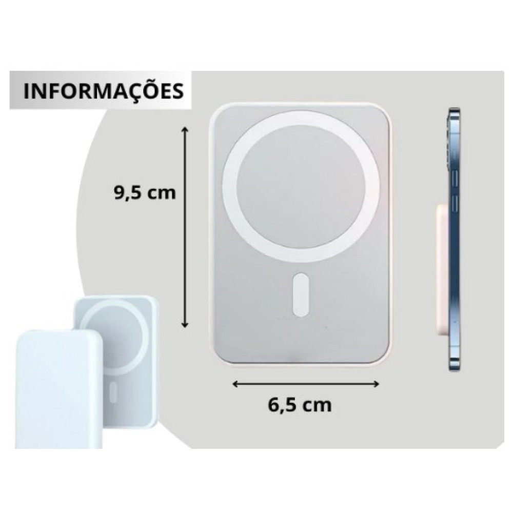 Power Bank Повербанк 5000 mAh с беспроводной зарядкой для iPhone