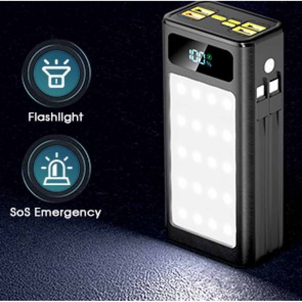 Power Bank Павербанк Tolibabay 56800 мАч 65 Вт, 9 портов зарядки
