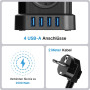 Сетевой фильтр Voomy Cube 5 розеток 4 USB 2500 Вт кабель 2 м