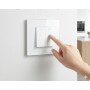 Настенный двойной выключатель BSEED 10А с LED подсветкой и стеклянной панелью