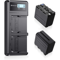 Аккумуляторы и зарядное устройство для Powerextra для Sony NP-F970 Sony NP-F960 2 X 8800 мАч