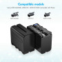 Аккумуляторы и зарядное устройство для Powerextra для Sony NP-F970 Sony NP-F960 2 X 8800 мАч
