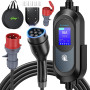 Трехфазное зарядное устройство для электромобиля 11 кВт Zyncove 6–16 А 6 м Type 2 IP67
