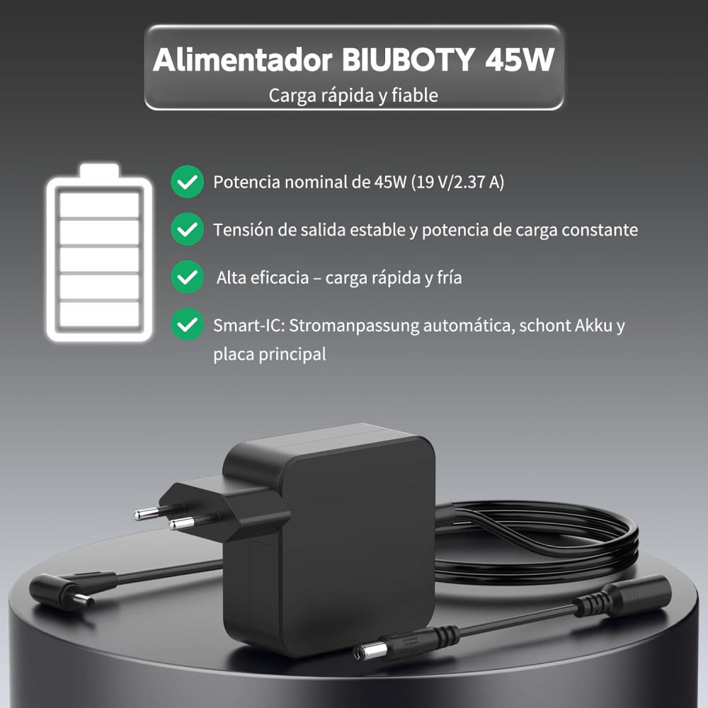 Блок живлення BIUBOTY 45W 19V для ноутбуків ASUS ZenBook / VivoBook