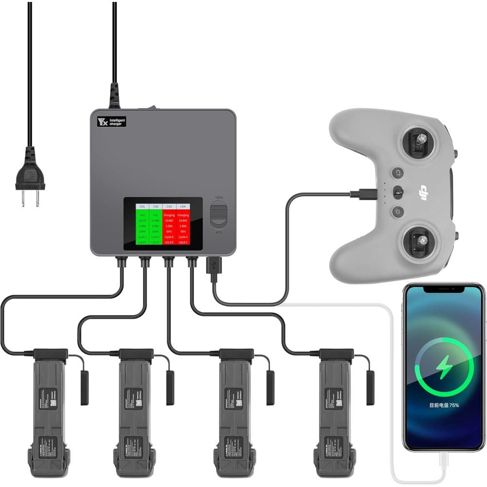 Зарядний хаб для акумуляторів дрона Mini 3 / Mini 3 Pro Qcwwy 5V/3A