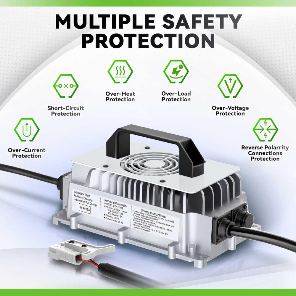 Зарядний пристрій для акумуляторів LiFePO4 Xnvua 58,4V 25A