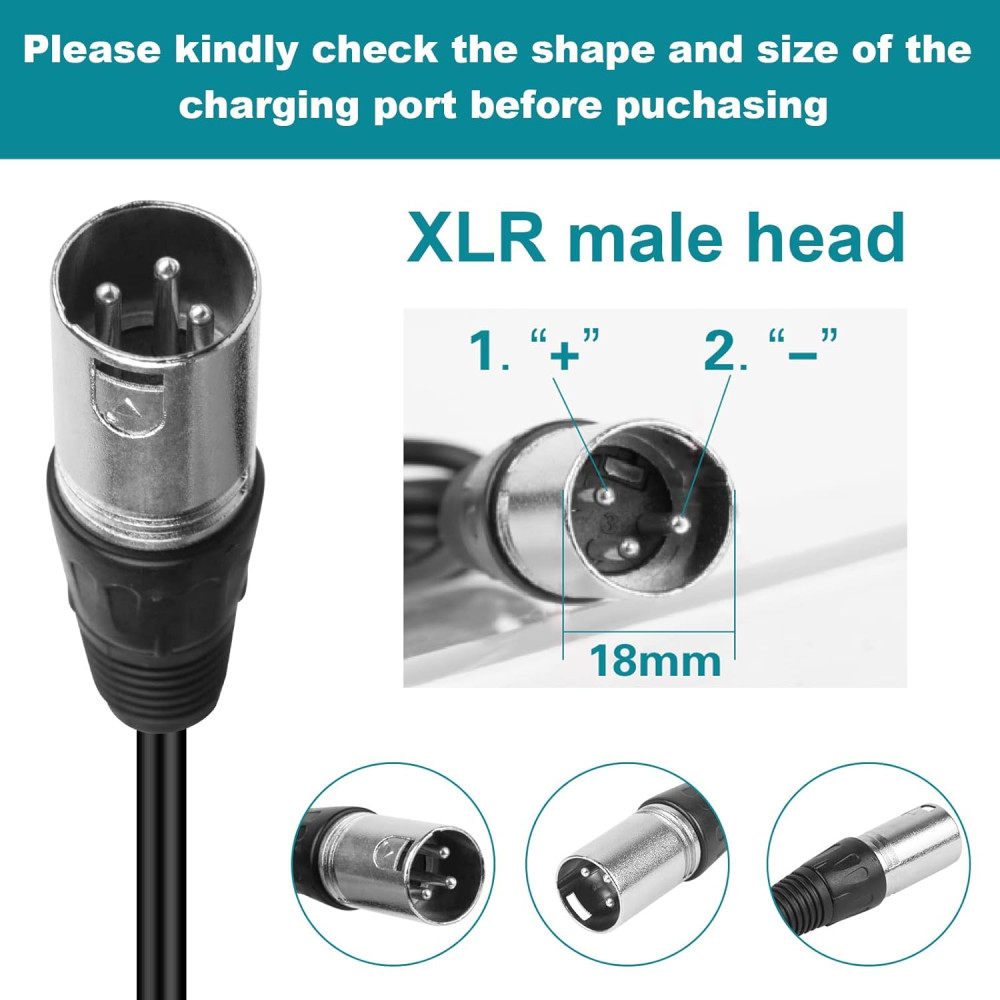 Зарядний пристрій 54 6V 2A для електровелосипеда та самоката XLR 3-pin для 48V батарей