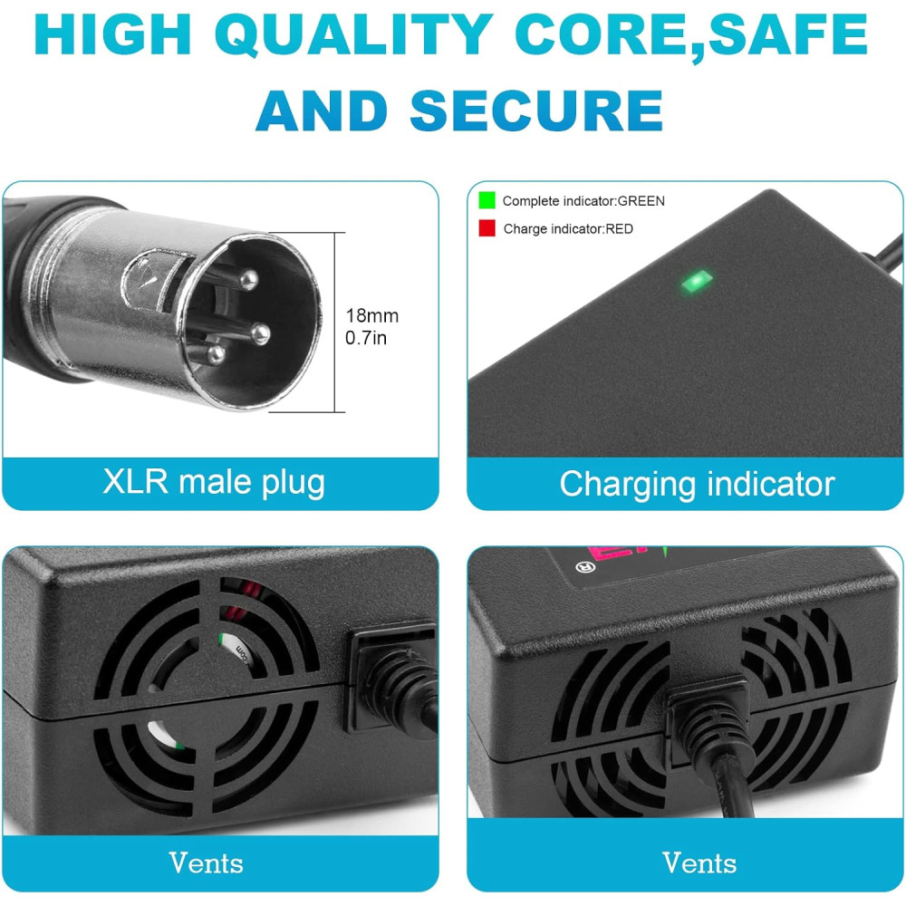 Зарядний пристрій 54 6V 2A для електровелосипеда та самоката XLR 3-pin для 48V батарей