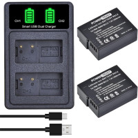 Аккумуляторы PowerTrust 2 шт + двойное USB зарядное устройство для Panasonic Lumix