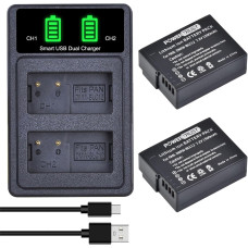 Аккумуляторы PowerTrust 2 шт + двойное USB зарядное устройство для Panasonic Lumix