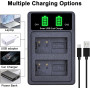 Аккумуляторы PowerTrust 2 шт + двойное USB зарядное устройство для Panasonic Lumix