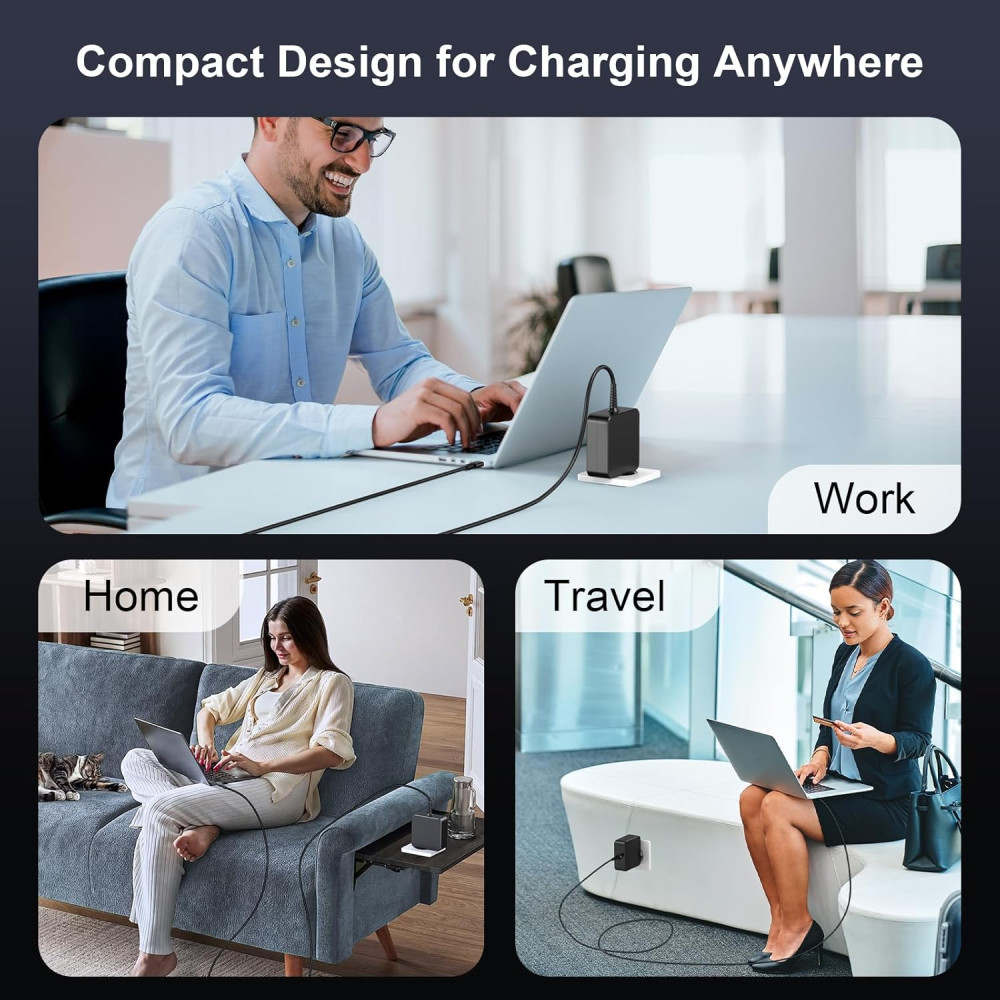 Зарядное устройство для USB-C 65W YKEJCLD для ноутбуков PD быстрая зарядка