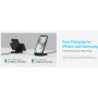 Беспроводная зарядка Anker 313 Qi 10W для iPhone Samsung с подставкой