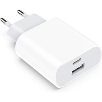 Зарядное устройство Moscsaz USB A C 20 Вт быстрая зарядка 2 порта