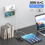 Зарядное устройство Moscsaz USB A C 20 Вт быстрая зарядка 2 порта