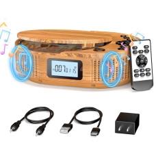 Портативный CD-плеер и Bluetooth колонка FELEMAN 15W FM-радио AUX/USB
