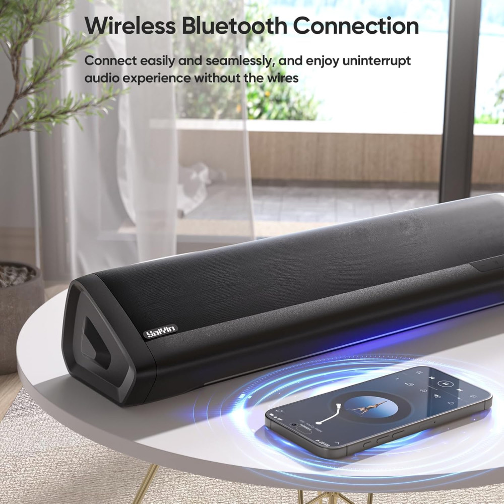 Саундбар Saiyin з сабвуфером Bluetooth Optical AUX регулювання басу для телевізора