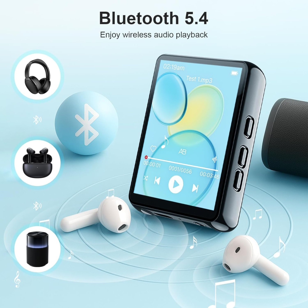 Музичний MP3 плеєр Herbyd з Bluetooth та сенсорним екраном пам’ять 128GB