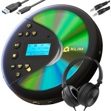 Портативный CD-плеер KLIM Discover с наушниками с SD-картами и FM-трансмиттером