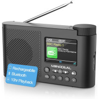Радіоприймач Monodeal з Bluetooth, TFT-дисплеєм та будильником