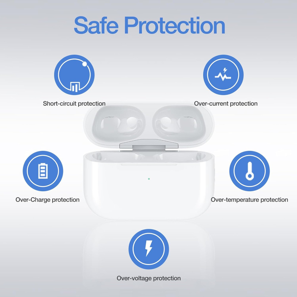 Чехол для беспроводной зарядки STCHRL, совместимый с Air Pods Pro 1-го и 2-го поколений
