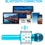 Бездротовий Bluetooth Мікрофон-караоке Fede WS-858L (синій)