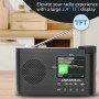 Радіоприймач Monodeal з Bluetooth, TFT-дисплеєм та будильником