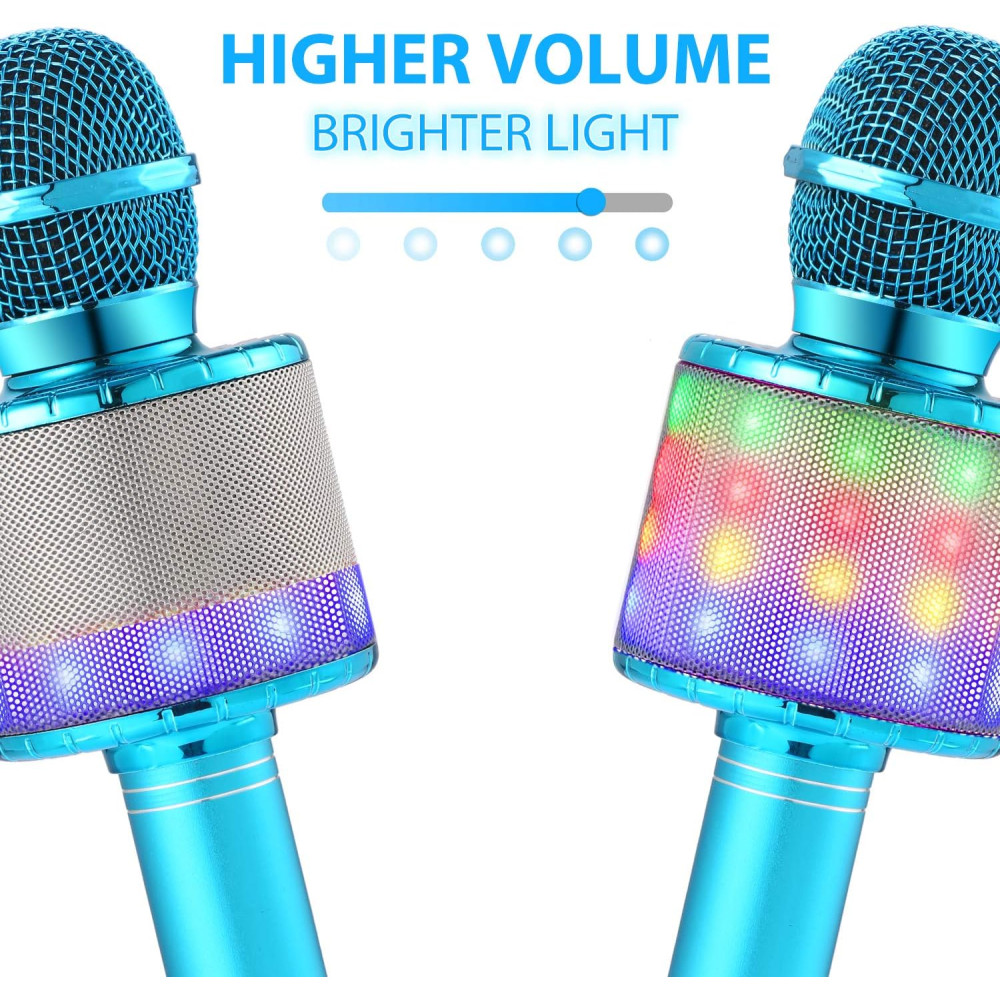 Бездротовий Bluetooth Мікрофон-караоке Fede WS-858L (синій)