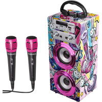Дитяча караоке-система Party town з двома мікрофонами Bluetooth FM USB та Micro SD
