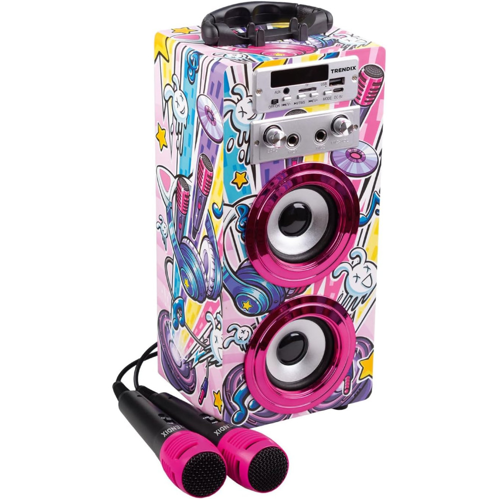 Дитяча караоке-система Party town з двома мікрофонами Bluetooth FM USB та Micro SD