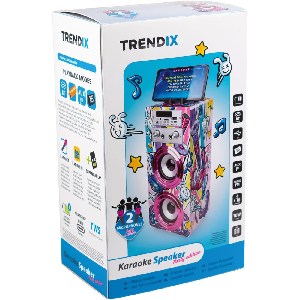 Дитяча караоке-система Party town з двома мікрофонами Bluetooth FM USB та Micro SD