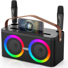 Караоке система PKBD с 2 микрофонами и LED подсветкой Bluetooth