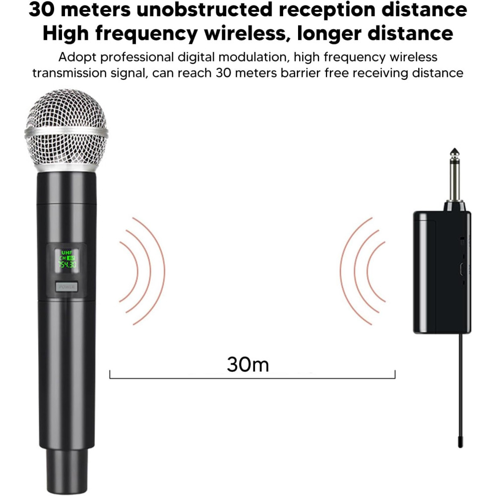 Бездротові мікрофони LICAEVEY 2 шт VHF з ресивером