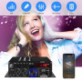 Усилитель звука Bluetooth 2×40W AK-380 HiFi USB SD FM AUX с пультом 12V