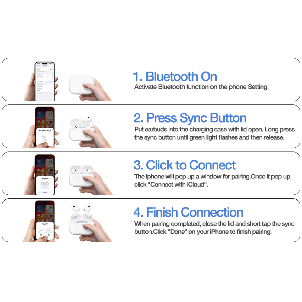 Чехол для беспроводной зарядки STCHRL, совместимый с Air Pods Pro 1-го и 2-го поколений