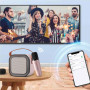 Мини караоке Bosjct K12 портативная Bluetooth колонка с микрофонами и LED подсветкой