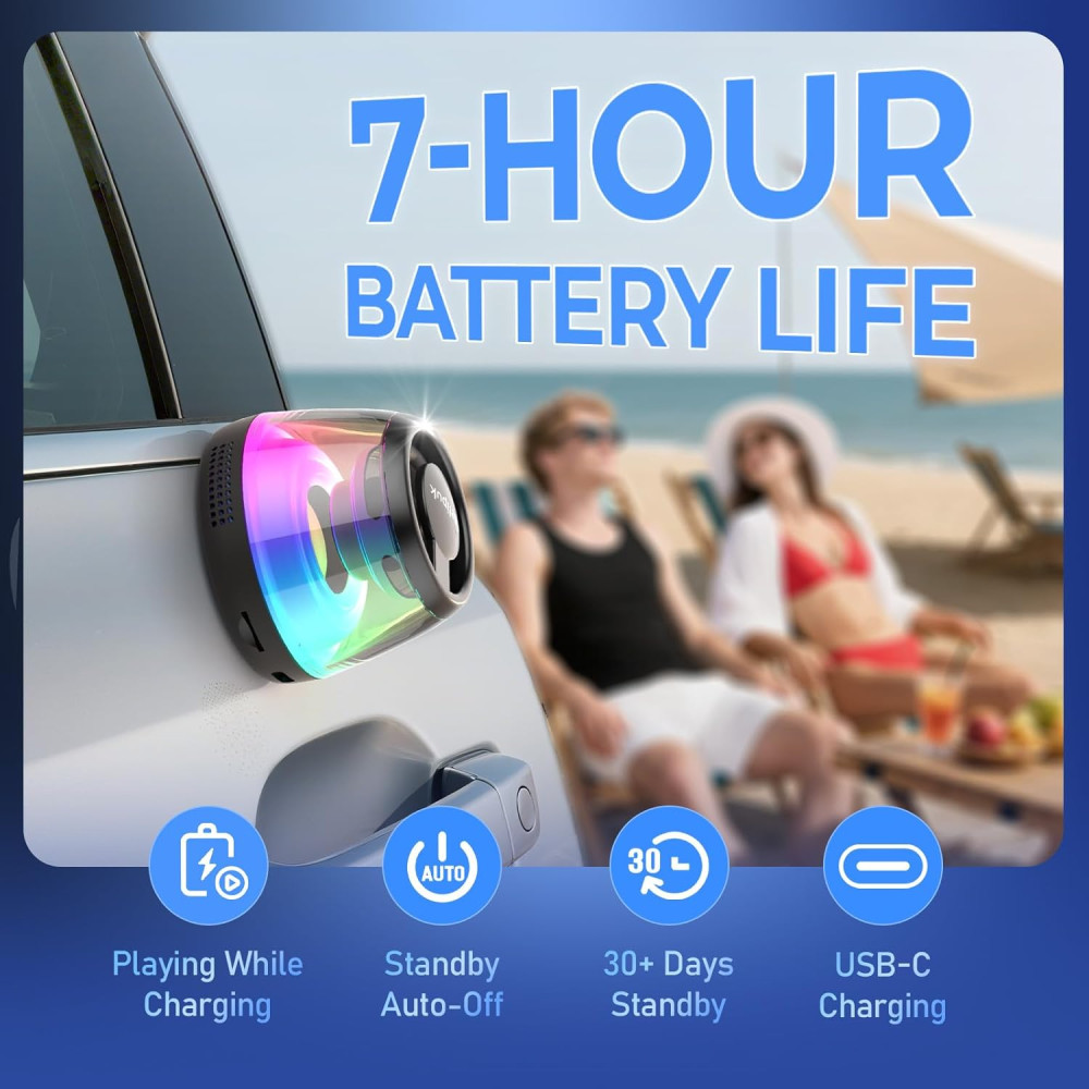 Портативна Bluetooth колонка heetipuk M2 з магнітним кріпленням до 7 год роботи