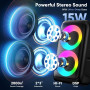 Караоке колонка Peski з 2 бездротовими мікрофонами Bluetooth LED 