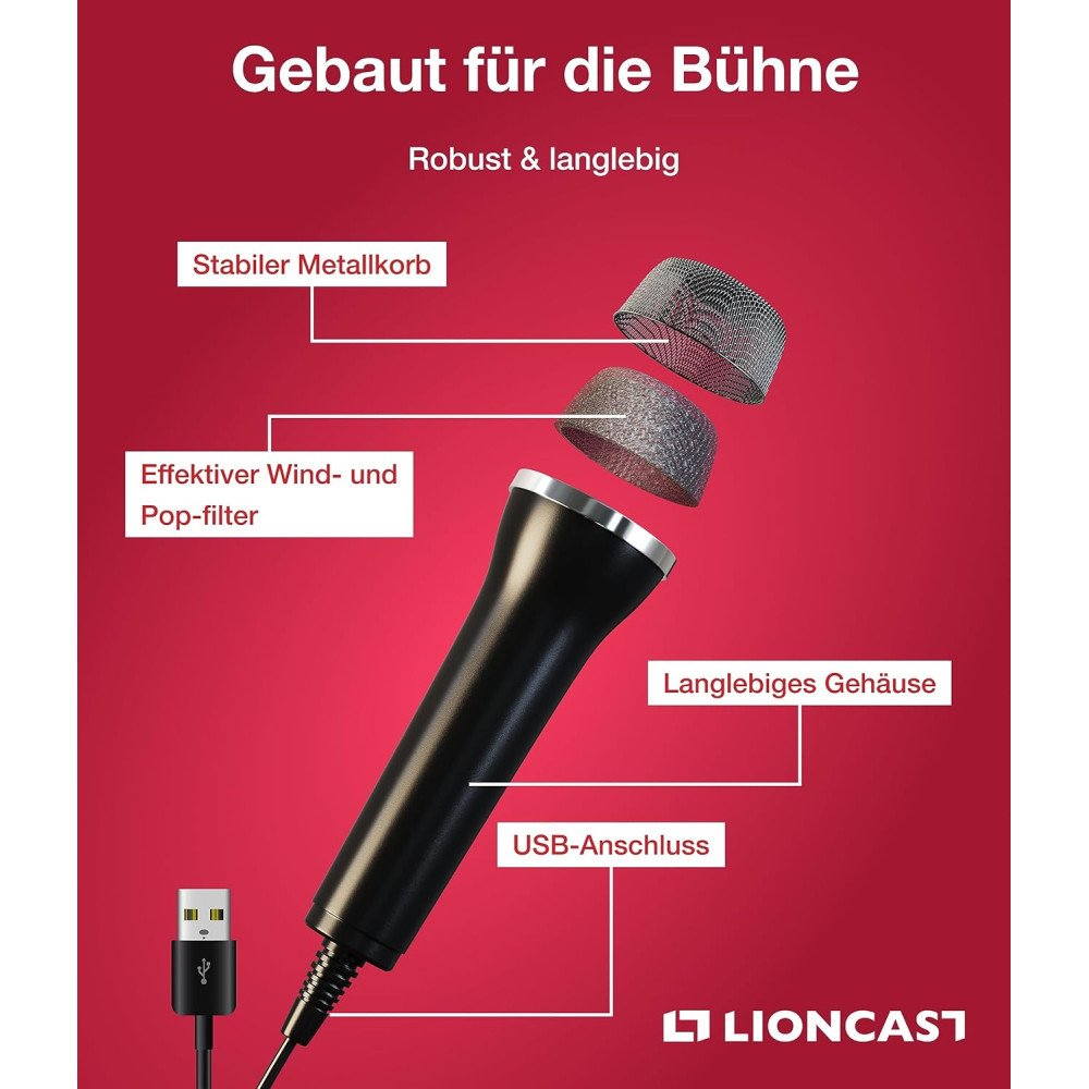 Пара універсальних USB мікрофонів Lioncast 3 м кабель