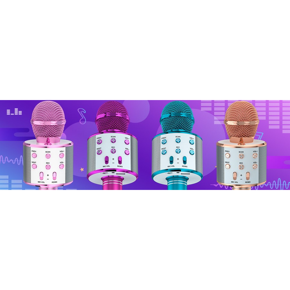 Караоке мікрофон Wowstar WS 858 Bluetooth для дітей 