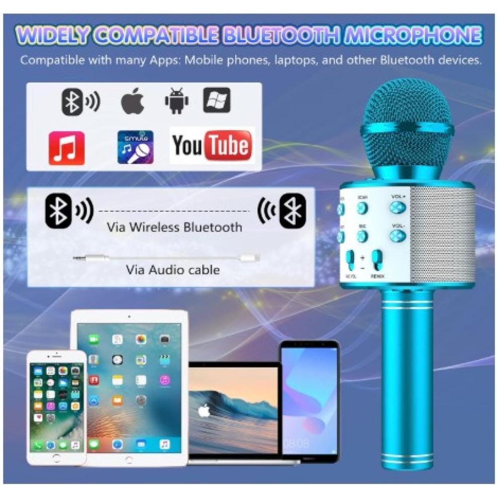 Караоке мікрофон Wowstar WS 858 Bluetooth для дітей 