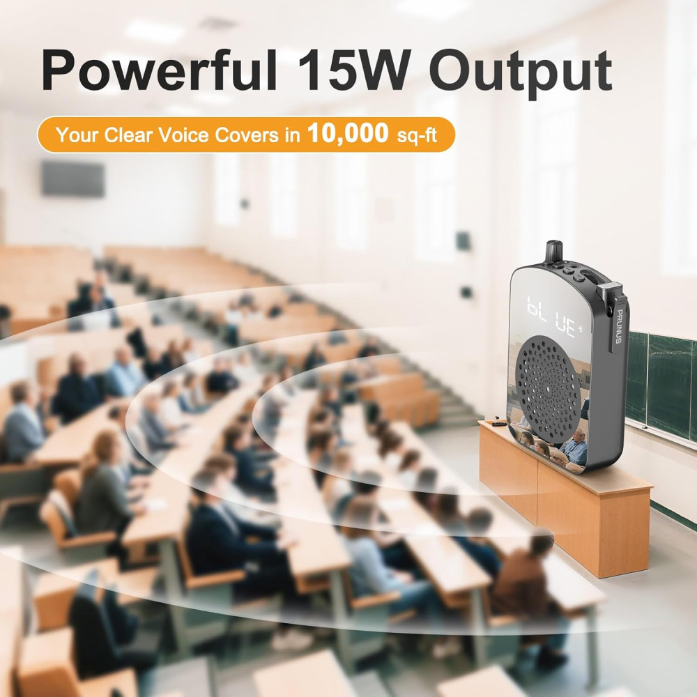 Портативный усилитель голоса PRUNUS A10 с беспроводным микрофоном 15W